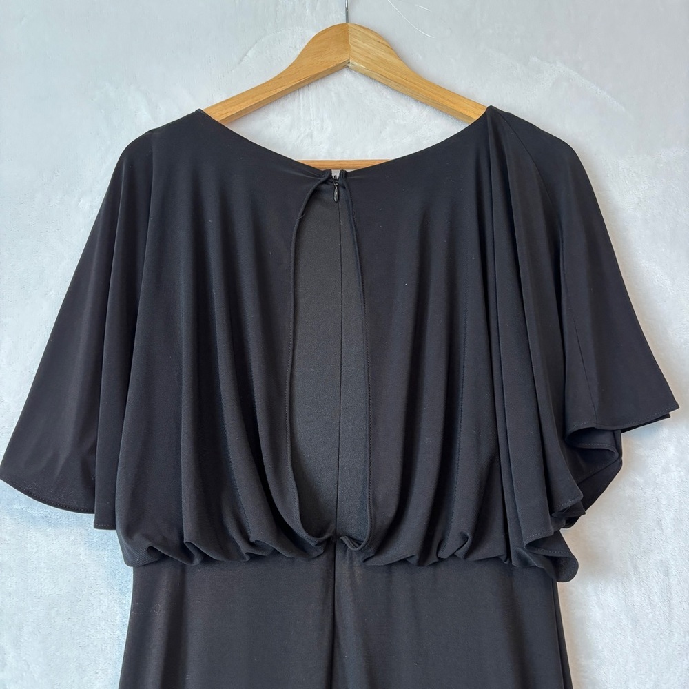 BHLDN Black Maxi Dress with Cape Sleeves - Picture 10 of 11
